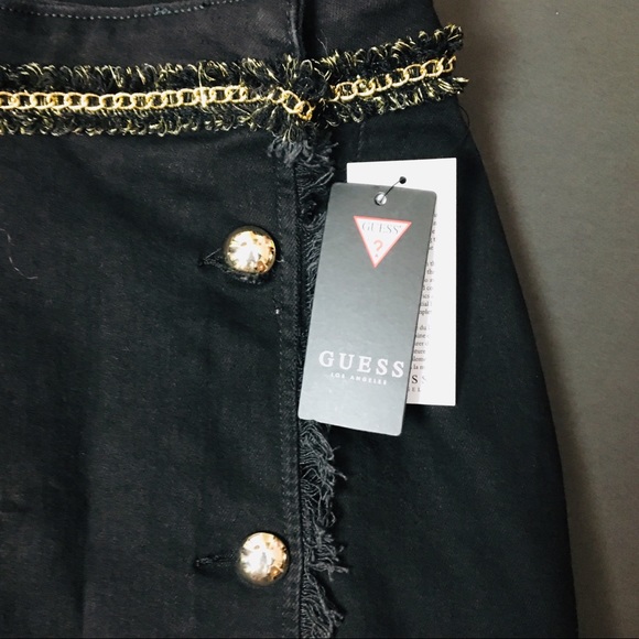 Guess Wilma Denim Mini Skirt Parisian Black 28 - Picture 5 of 7